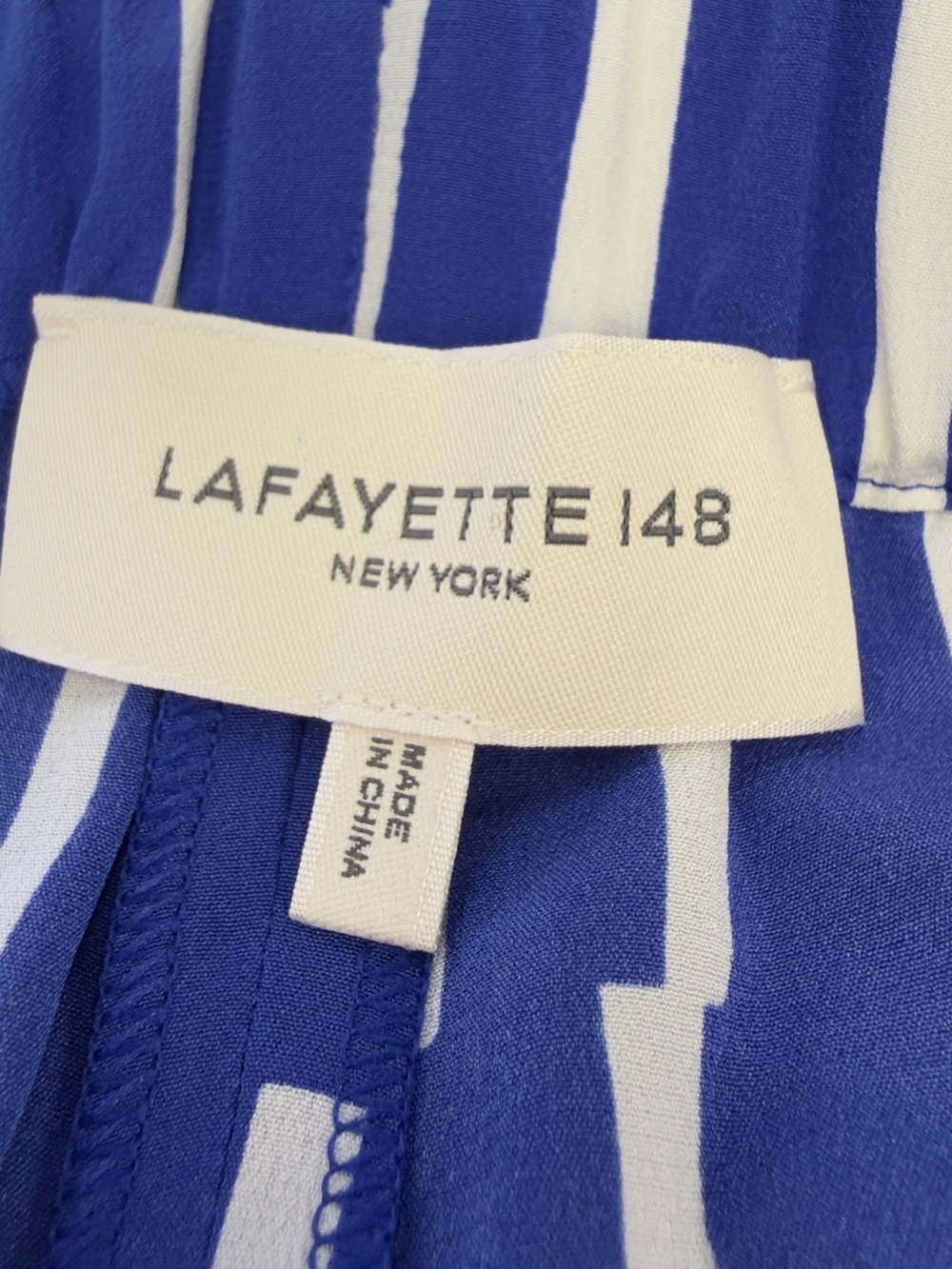 Lafayette‎ 148 New York 100% Silk Geometric Wide Leg Crop Pants XL - Picture 2 of 9